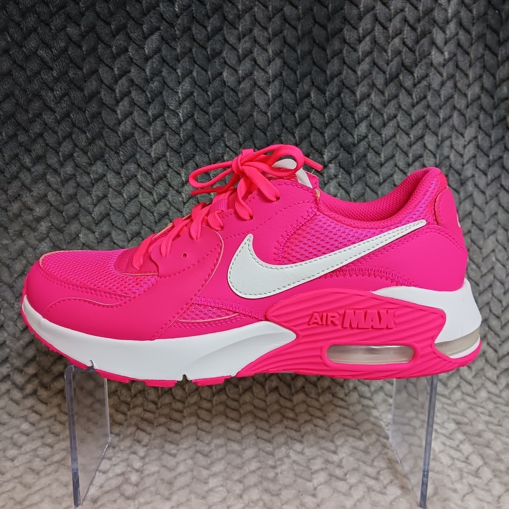 Nike Air Max Women’s Athletic Sneakers in Bright Pink with White Swoosh - Picture 12 of 15